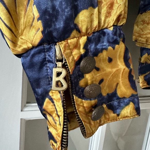 BOGNER Vintage 80s 90s Reversible Ski Jacket Versace Style Print Pattern - Picture 4 of 10